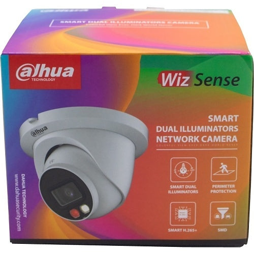 DAHUA Dahua N82DJS2 Lite-Series VU-MORE Color 8MP IR Turret IP Camera, 2.8 mm Fixed Lens, White