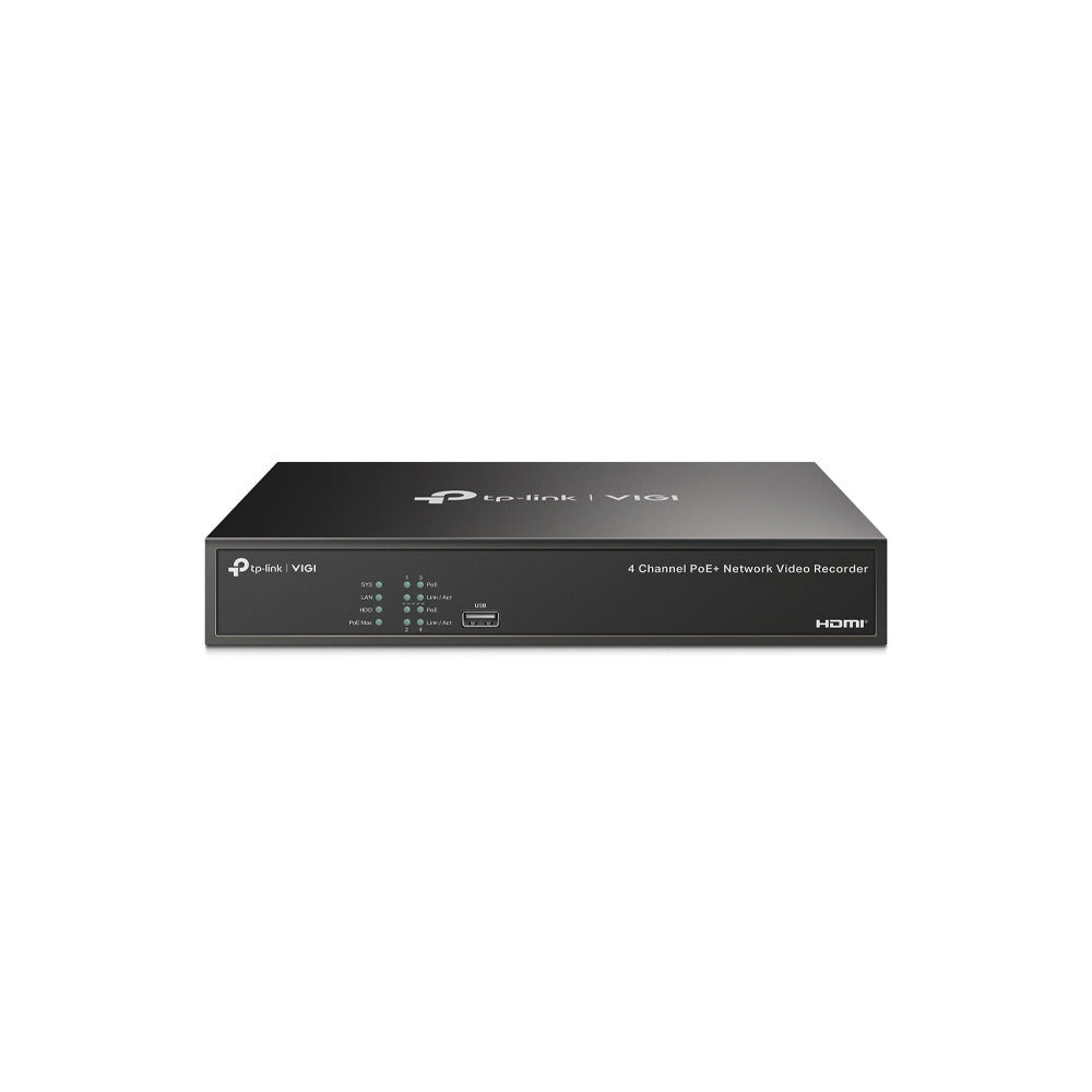 TP-Link VIGI NVR1004H-4P 4 頻道 16MP PoE+ NVR(無硬碟)