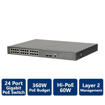 24-Port PoE Gigabit Managed Switch(ACC-IP-POE-DH-42A26-24GT)