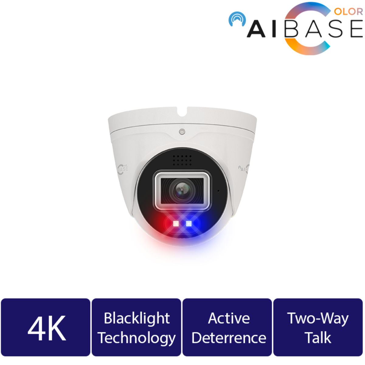 4K AI Black Light Active Deterrence IP Turret (CAM-IP3178-PV-28-AI)