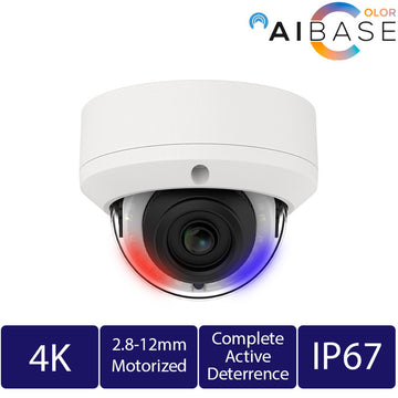 4K Active Deterrence Full Color Motorized IP Dome (CAM-IP3358W-PV-Z-AI)