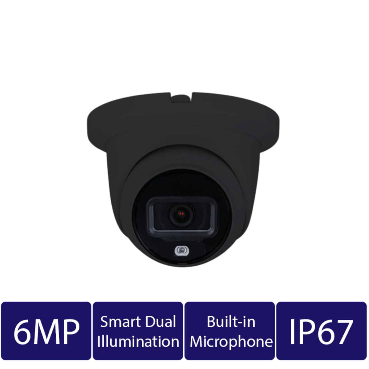 6MP Entry Smart Dual Light Fixed-focal Eyeball Network Camera, Black (CAM-IP9116TB-IL-28-S2)