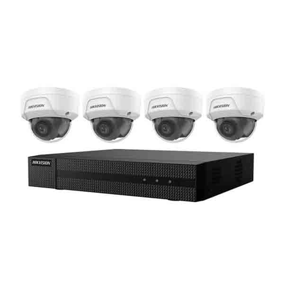 Hikvision EKI-K41D44 4 Channel 8MP/4K PoE NVR with 1TB HDD & 4 4MP Night Vision Dome Cameras Kit