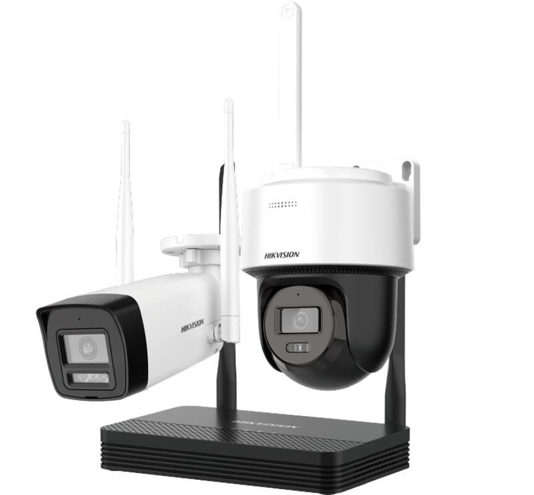Hikvision 4MP H.265 One bullet + One PTDome WiFi NVS Kit (NKS424W03H)