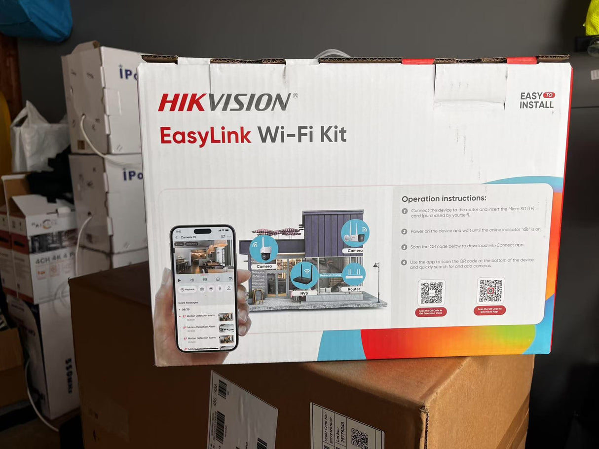 Hikvision 4MP H.265 One bullet + One PTDome WiFi NVS Kit (NKS424W03H)