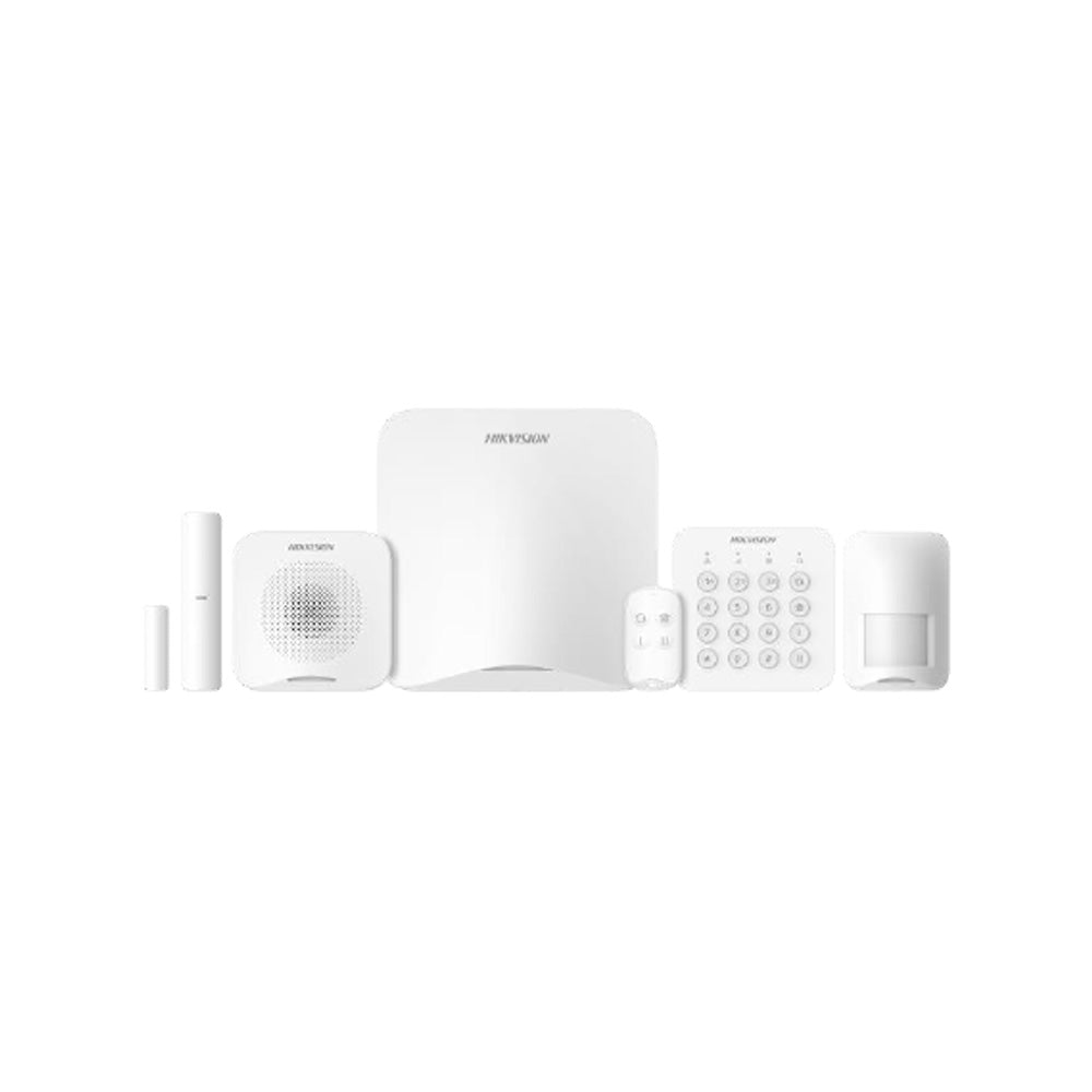 Hikvision AX Hejmo DS-PA201PS-Kit-32WA Sendrata Alarmkompleto | Kompleta Saĝhejma Sekursistemo, Sendrataj Sensiloj, Facila Instalado, Hejma Protekto, Endoma/Eksterdoma Uzo