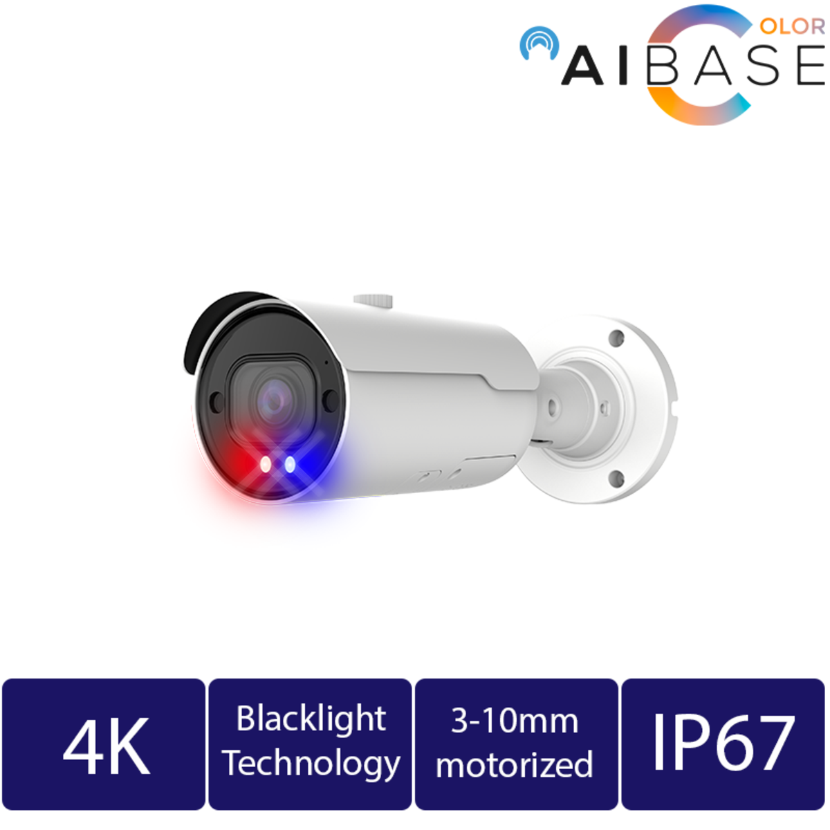 4K AI Nigra Lumo Aktiva Malsuprigo Motorizita Lenso IP-Kupolo