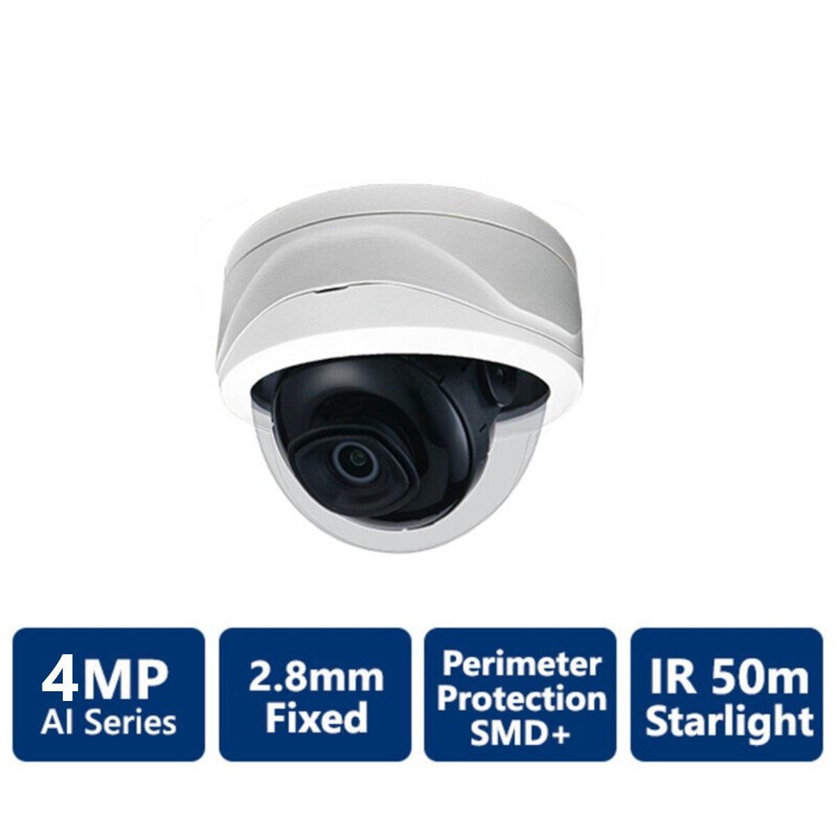4MP IR Fixed-focal Dome Network Camera (CAM-IP9324E-28-AI)