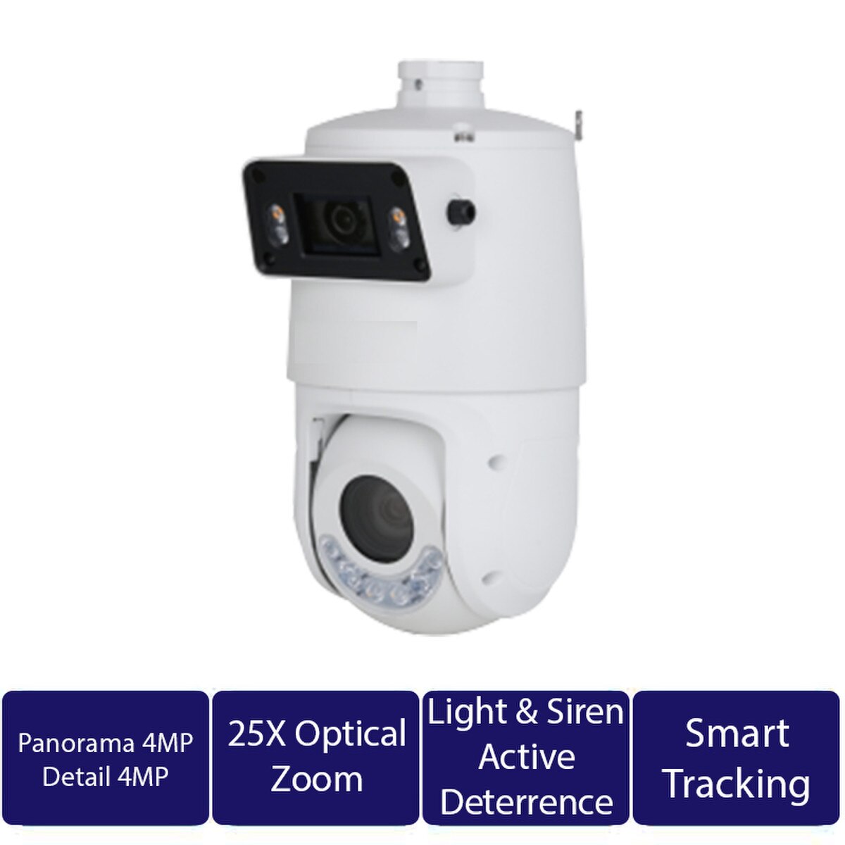 X-Spans 4MP+4MP 25x Network PTZ Camera (CAM-IP964E4-25-PV-TV-AI)
