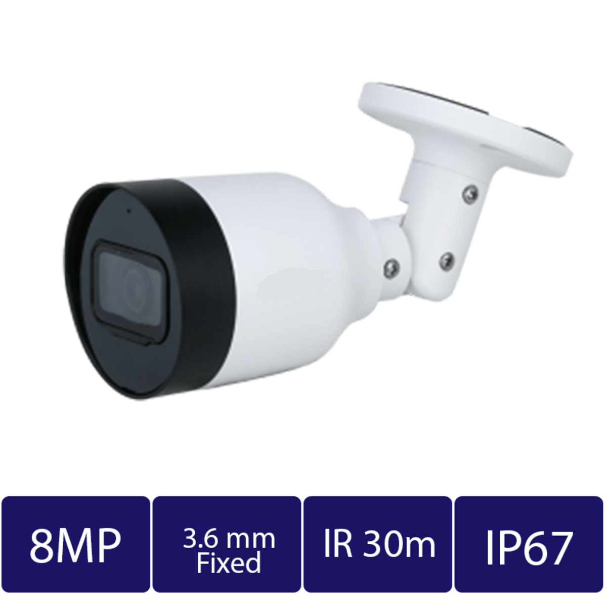 8MP True WDR IR Mini IP Bullet, 2.8mm Fixed(CAM-IP9718T-28)