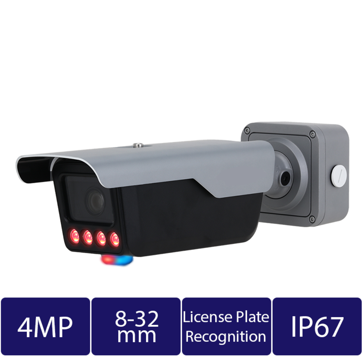 4MP Dual Illuminators License Plate Recognition Camera (CAM-IP9744LPR-Z-PV-0832)