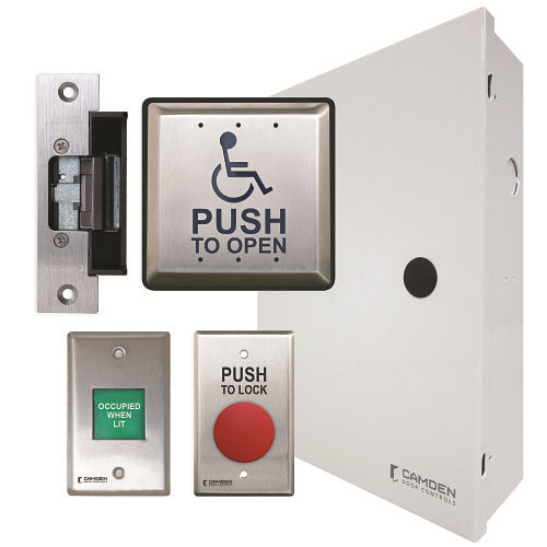 Camden CX-WC11ASM-PSFE Basic Restroom Kit, Surface, Power Supply, Strike, Bilingual