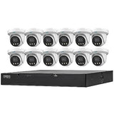Capture Advance R2-IP16C5MPK NVR + 12 Camera Kit, 13-Piece, Includes (1) 16-Channel 4K PoE NVR and (12) 5MP Turret Camera with 2.8mm Lens