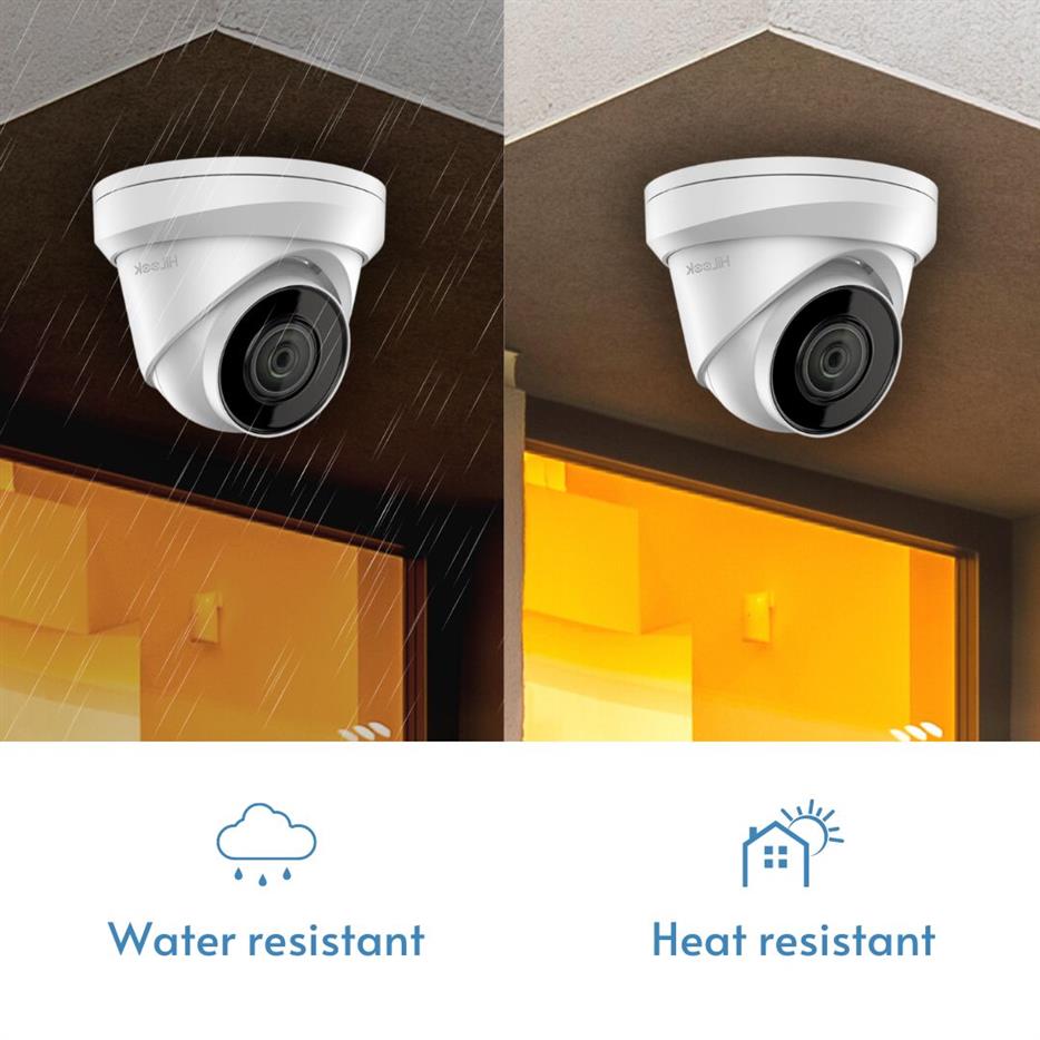 HiLook IPC-T280H 2.8mm 8MP PoE Turret Camera| 4K Ultra HD Resolution, Wide Angle Lens, Colour Night Vision, IP67 Certified, HiLook App/Browser Client